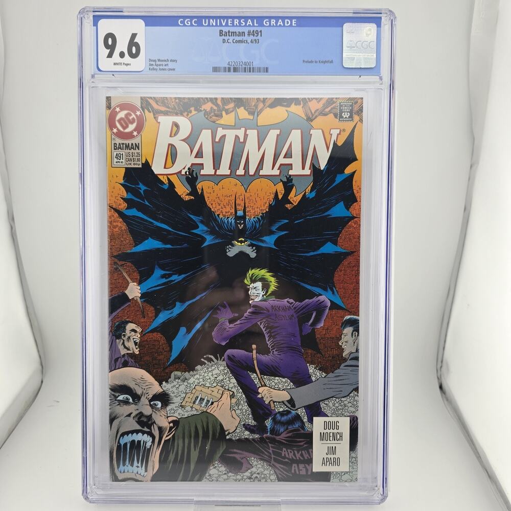 Batman #491 CGC 9.6 NMMT White pgs 4/93 Joker cover & App. Kelley Jones